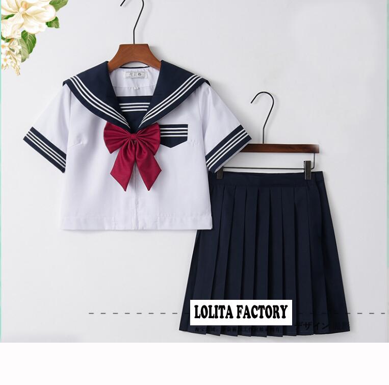 

Clothing Sets Japanese Orthodox Girls JK Uniform Skirt Sailor Dress Long Sleeve Student Suit Kansai Pleated Academic Set JKN2106Clothing, 2106top shirt