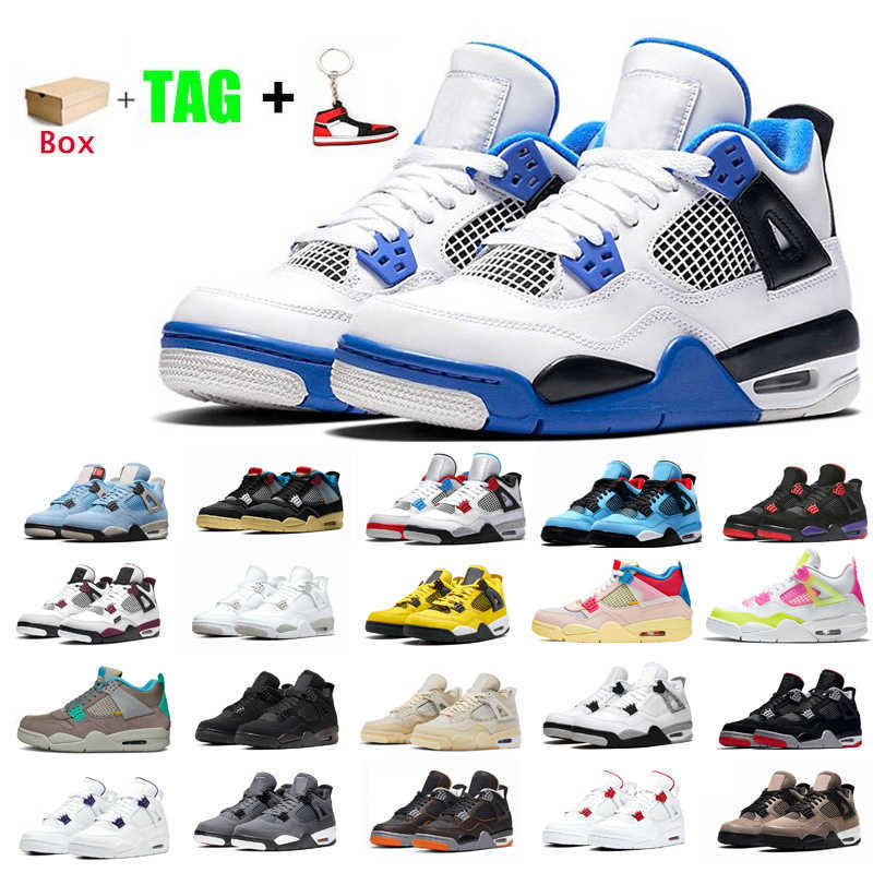 

basketball shoes 4 Black Cat University Blue White Oreo Sail Brigade blues Motosports Bred Cool Grey Customize 4s what the jumpman men, #23 green metallic 36-47