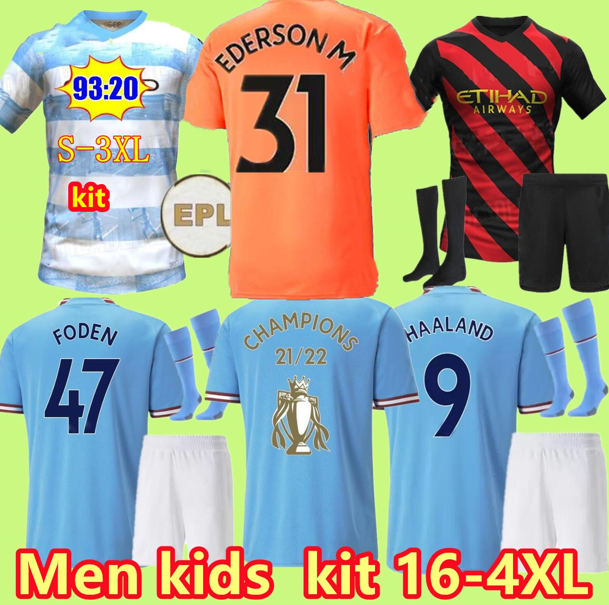 

21 22 23 limited edition HAALAND soccer jersey GREALISH STERLING FERRAN DE BRUYNE FODEN 2022 2023 MANS cities football shirts men kids kit Agueroooo 93 20 Anniversary, Black