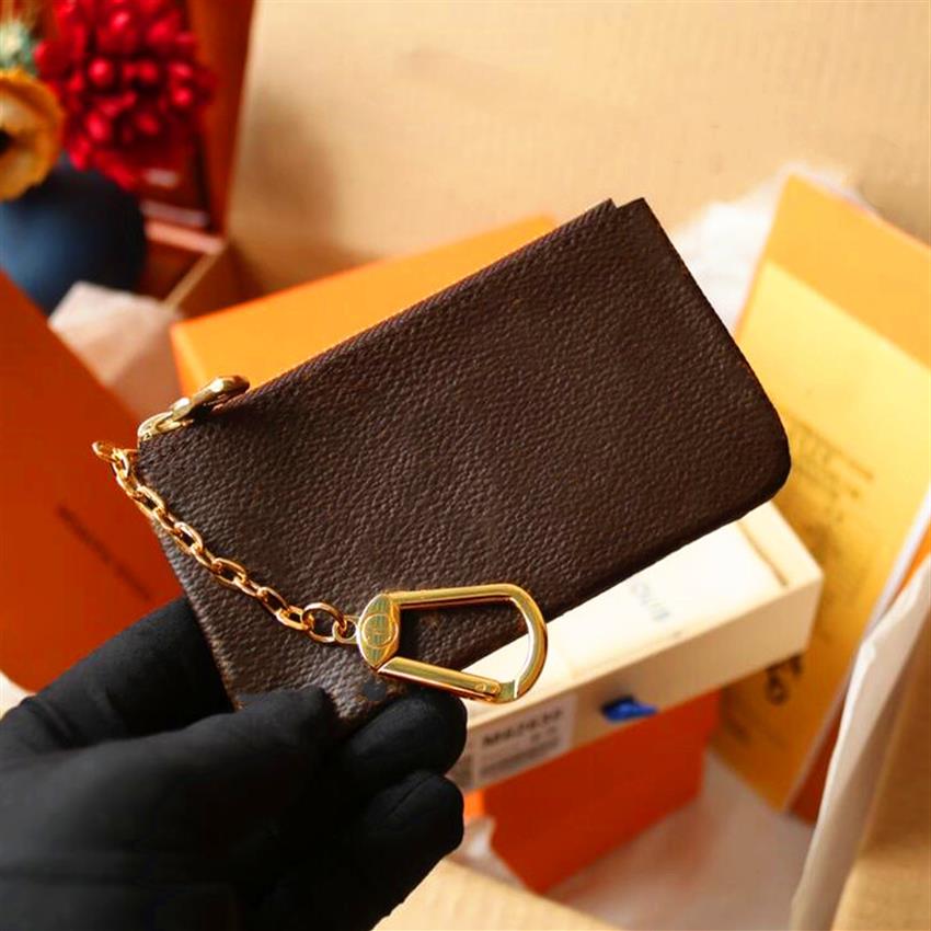 

Designers luxurys Purses KEY POUCH POCHETTE CLES Women Mens Keys Ring Credit Card Holder Coin Purses Mini Wallet Bag2282, Black checkered