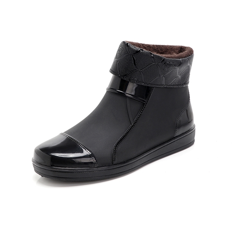 

Rain Boots Men's Fashion Short Tube Non-slip Wear-resistant Rubber Shoes Waterproof Overshoes Kitchen Waterproof Work Shoes 220616, Grey low help