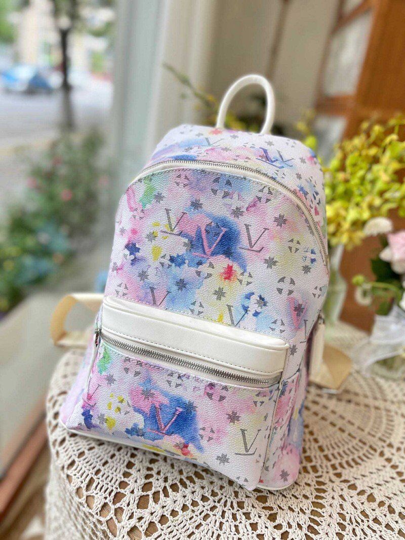 HH Top Handbags SPRING IN THE CITY Backpacks Women Genuine Leather Shoulder Bags Vintage Designers Ink Smudge Backpack Female School Bag M45501