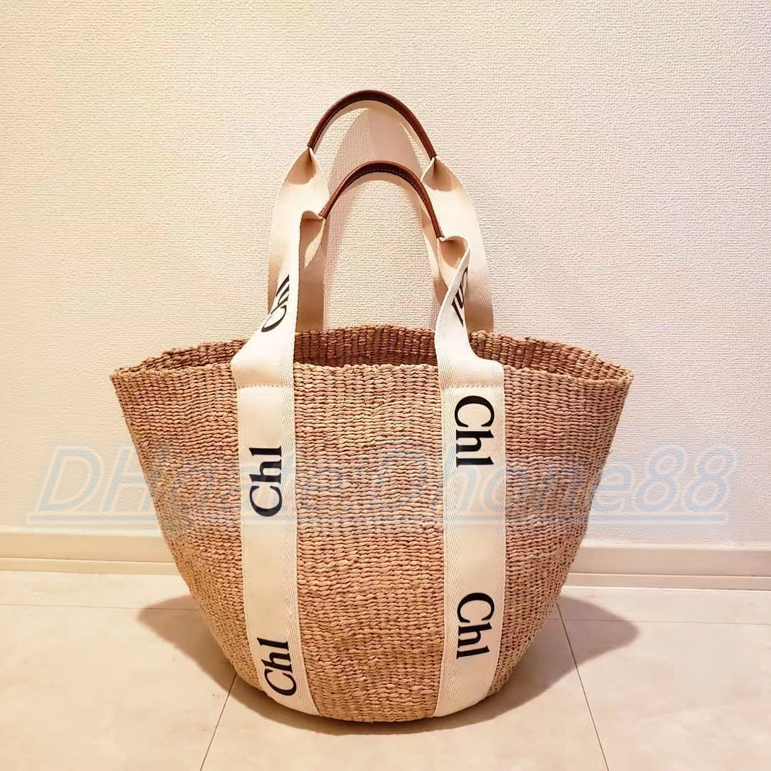

luxury designer Women WOODY straw Large Beach bucket bag handbags totes shopping original handbag summer Shoulder classic clutch travel mens bags Crossbody Wallet, Carton