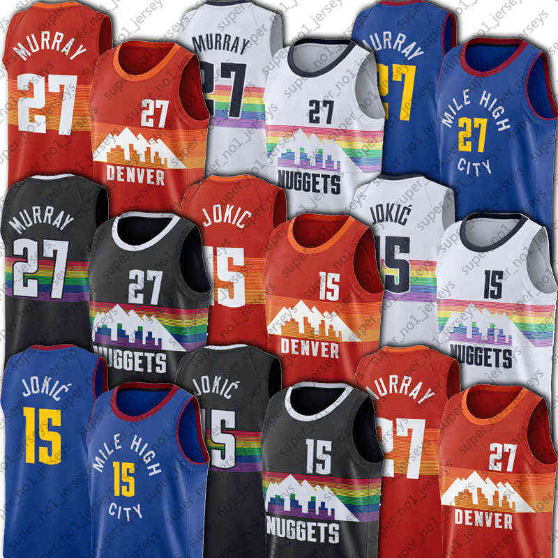 

Denver''Nuggets''Jersey Nikola 15 basketball Jokic jersey Jamal 27 Murray jerseys