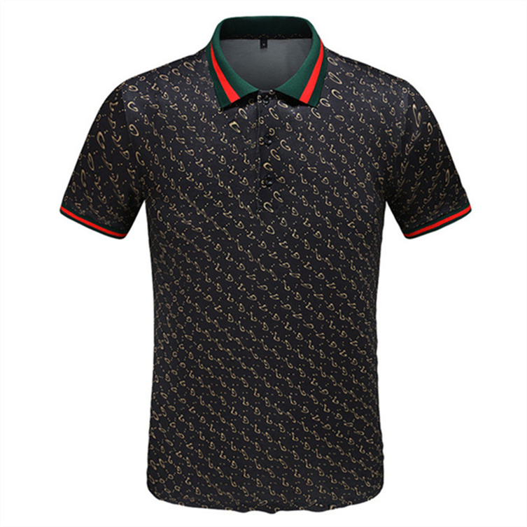 

Fashion designer men's Polo Shirt Short Sleeve T-Shirt original single Lapel jacket sportswear jogging suit P00076