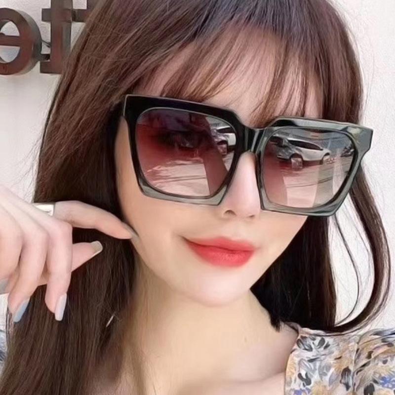 

Sunglasses Square Oversized Women 2022 Designer Gradient Sun Glasses Big Frame Vintage Eyewear UV400