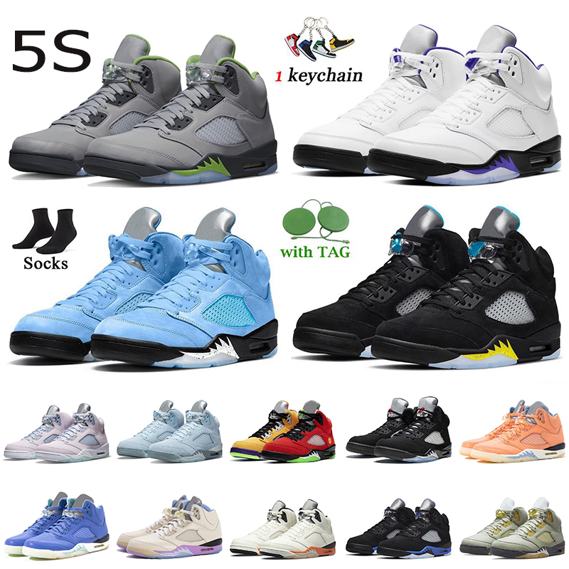 

Big Size US 13 High OG 5 Men Basketball Shoes For Women Mens Jumpman 5s UNC University Blue Aqua Bluebird DJ Khaled x We The Bests Mars For Her Oreo 2022 Trainers Sneakers, C46 40-47