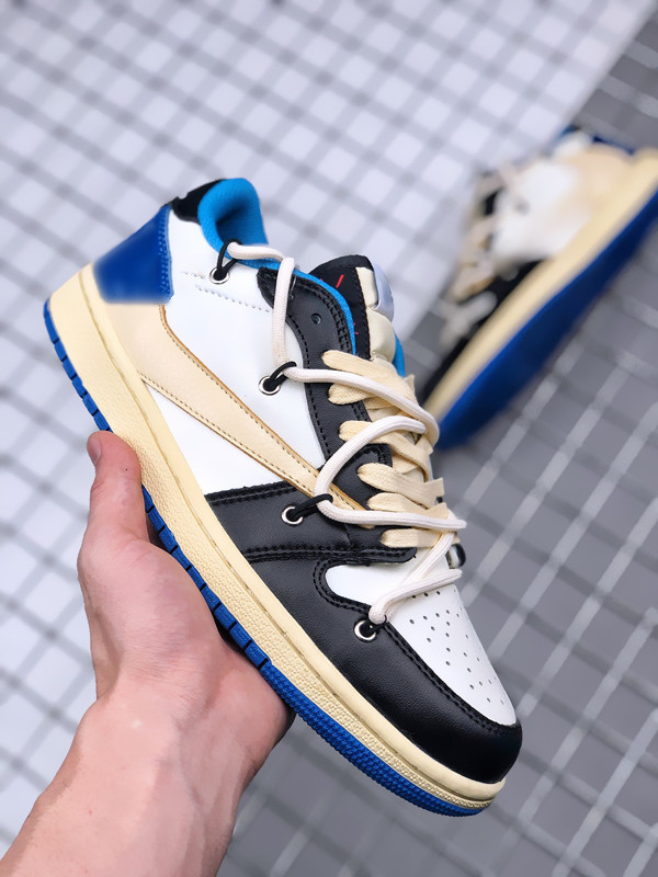 

Shoes Mens Jumpman 1 Low Military-Blue Travis Scotts X Fragments Basketball Shoe High Quality Sports Sneakers Real Leather Color Military, Box