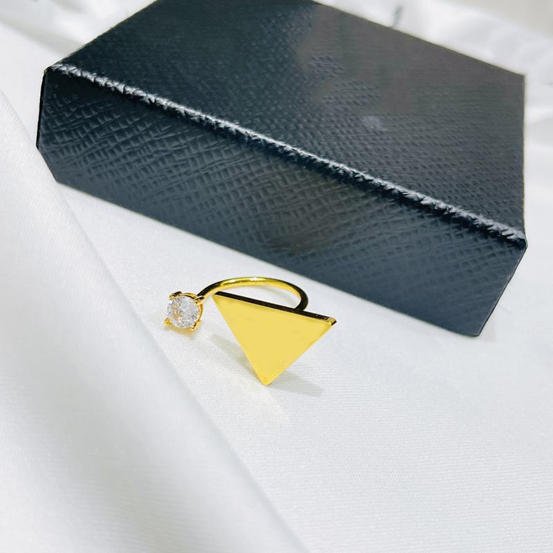 

2022 Women Classic Ring Openings Rings Jewelry Luxury Designer Gold Rings Engagements For Womens Men Triangle Wedding D2206144Z