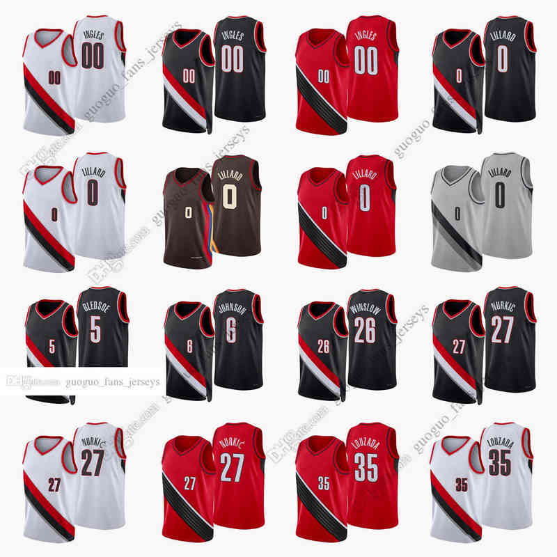 

Custom Printed 2022 New City Basketball Jerseys 00 Joe Ingles 0 Damian Lillard 5 Eric Bledsoe 27 Jusuf Nurkic 26 Justise Winslow 6 Keon John