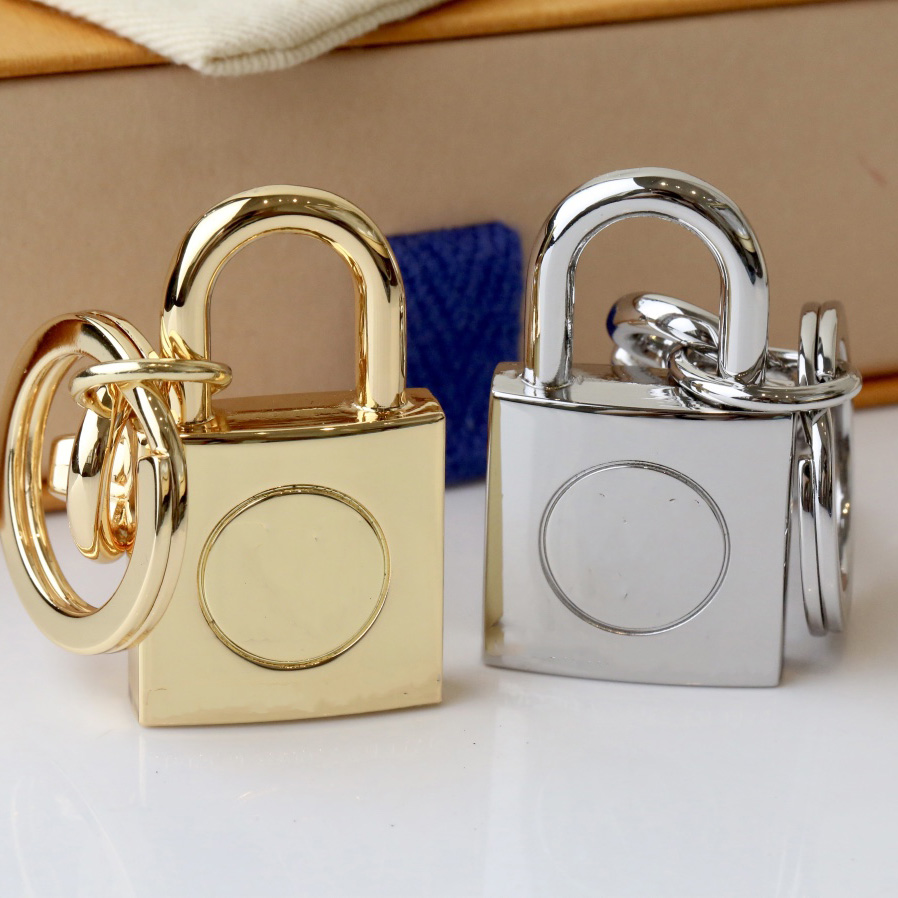 

High Qualtiy Lock Desigen KeyRing Holder Brand Gold Silver keychain Designers Men Women Car Bag Key chain with box