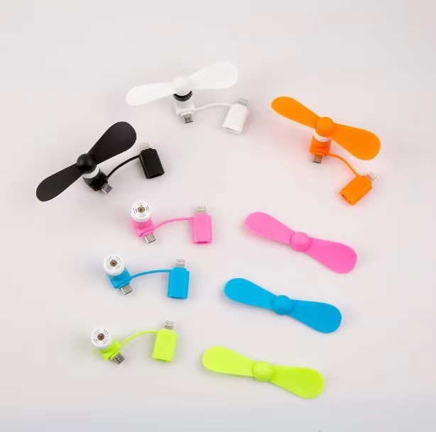 

Portable Micro USB Cooling Fan Mute Mini Cooler For Mobile Android with iPhon 2 in 1 Cell Phone At Home Office