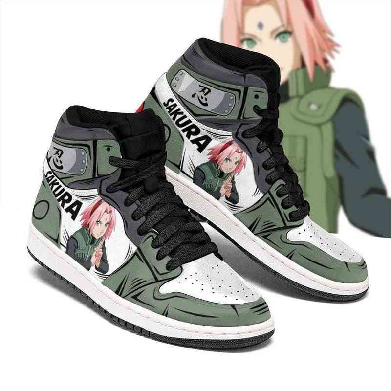 

Sakura Haruno Shoes Uniform Costume Anime Sneakers, Others