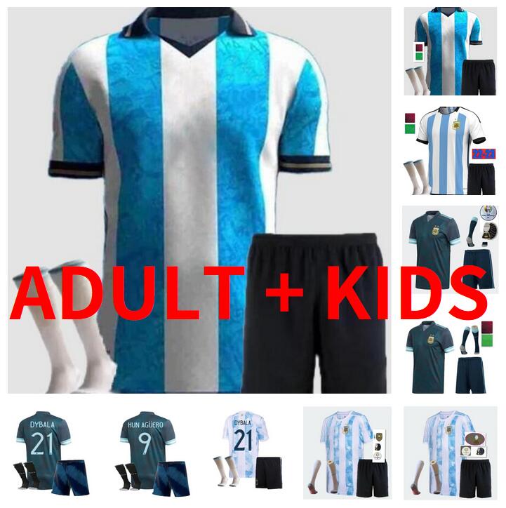 

adult kids kit 2021 2022 2023 Argentina Soccer Jerseys national team TAGLIAFICO KUN AGUERO LO CELSO DYBALA DI MARIA L.MARTINEZ 21 22 23 football shirt man kids kit