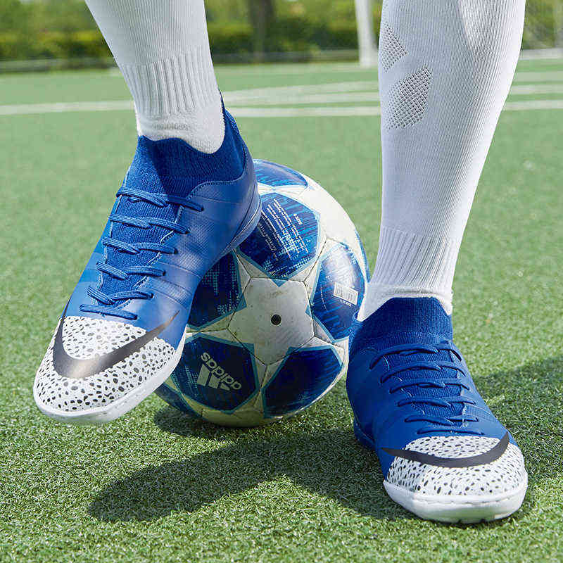 

Soccer Shoes New Professional Blue Football Futsal Men Society Cleats Mens Boots Flat Turf Training Man 220331, 2088-1 fggreen