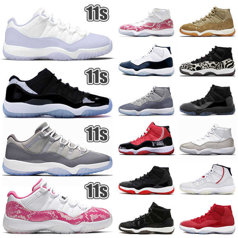 2022 Jumpman 11 11s Mens Women Basketball Shoes Hotsaling Man's Low Snakeskin-Pink Infrared Cool Grey Rose Gold Sneaker High Animal Instinct