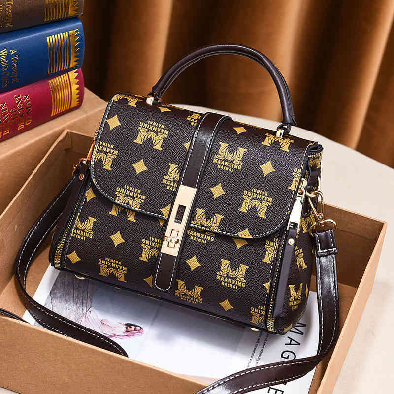 2022 New Designer Crossbody Bags Women's Fashion Printed Portable Single Shoulder Messenger Small Square Bag Large Capacity Retro Letter Lux