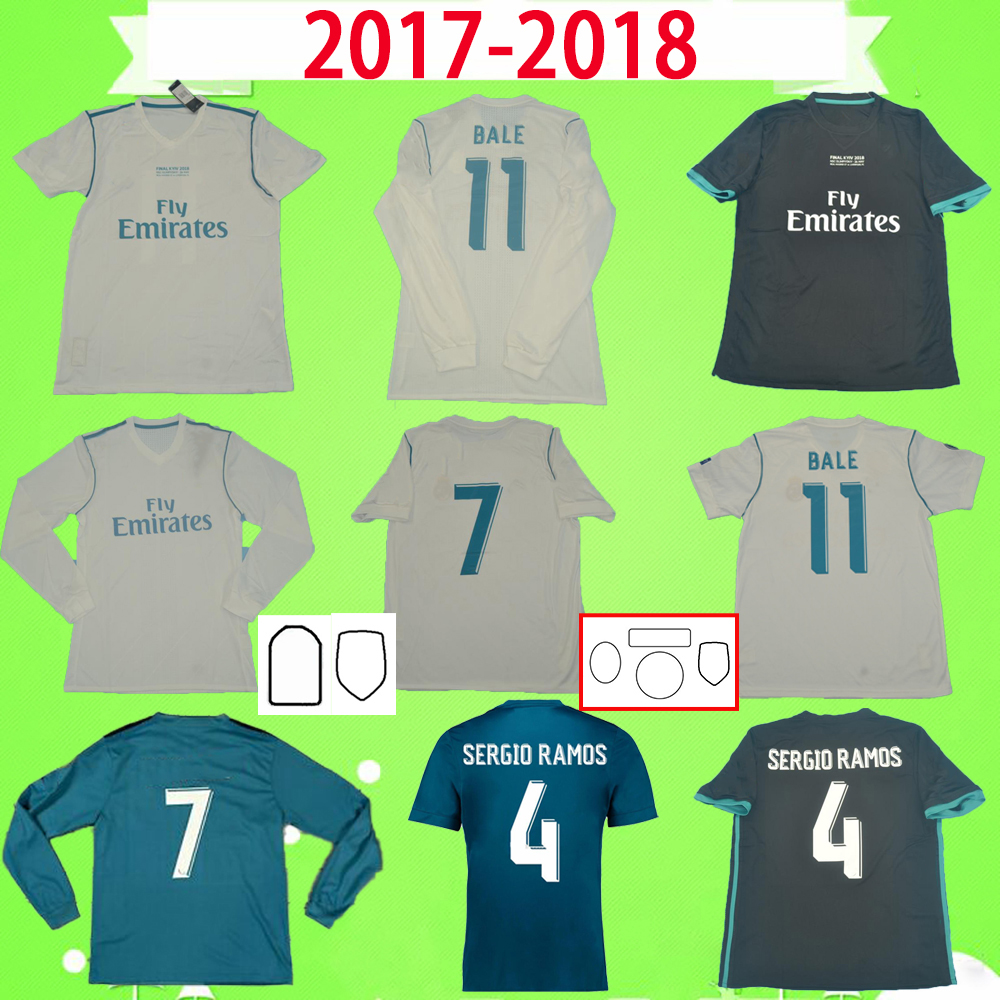 

2017 2018 Retro madrid soccer jersey real 17 18 BALE BENZEMA MODRIC KROOS football shirt Vintage ISCO SERGIO RAMOS home away third classic long short sleeve With patch