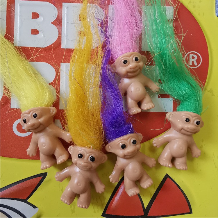 

8CM Good Luck Trolls Figures Classic Baby Dolls Mini Home Collection Christmas Gifts Cartoon Film PVC Trolls Toys