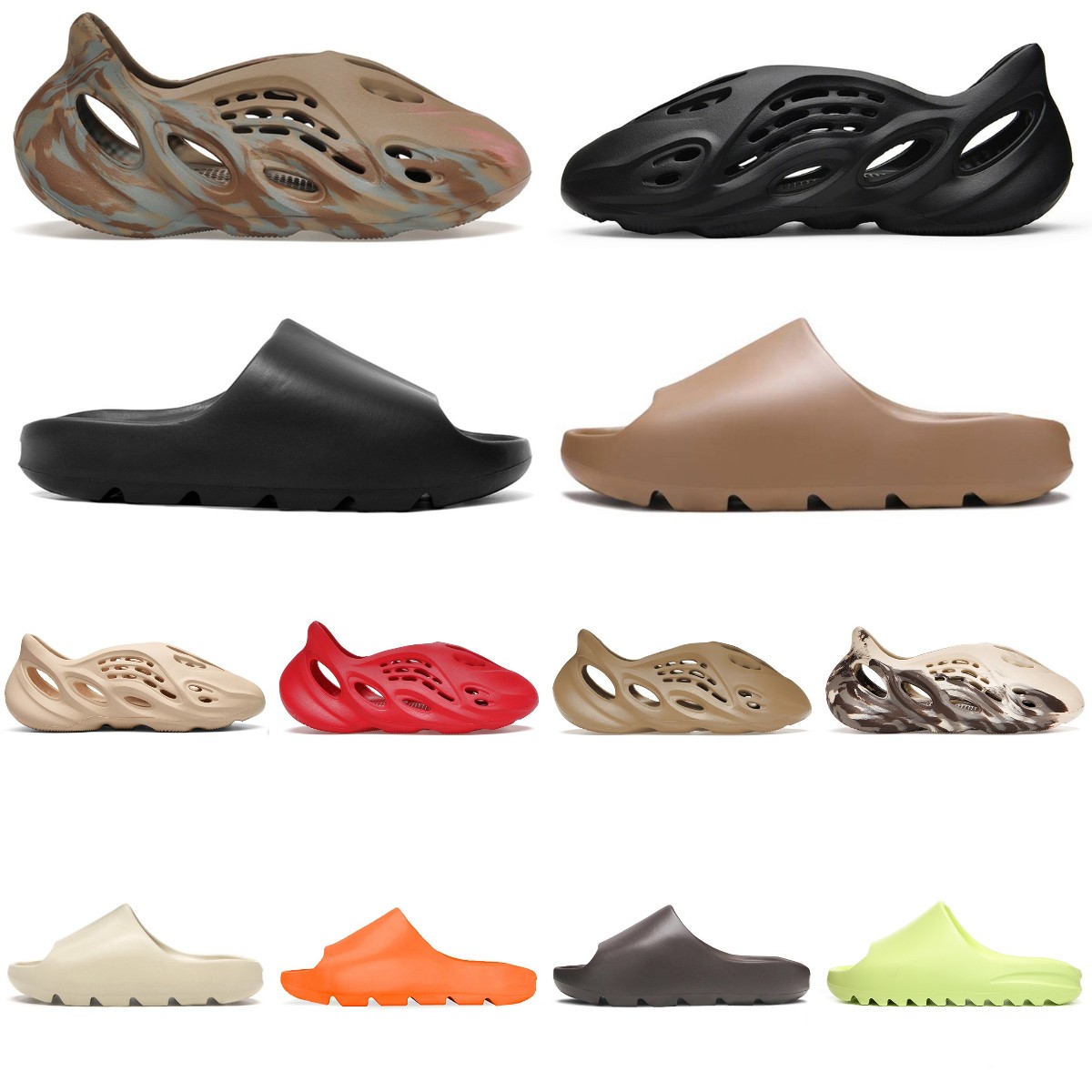 

2022 Running Shoes Slippers Men Woman slider Vermillion Mineral Blue Onyx Pure Sandals Slide Slipper Foam Ochre RUNR Bone Resin Clog Desert Ararat Running shoe 36-47, Box