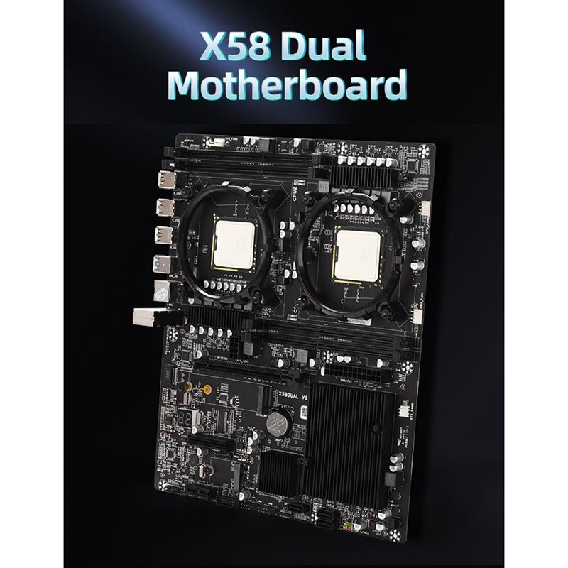 

Motherboards X58 Motherboard Dual LGA1366 L5520 DDR3 4-Channel 1066Mhz Maximum Support 128G E-ATX USB 3.0