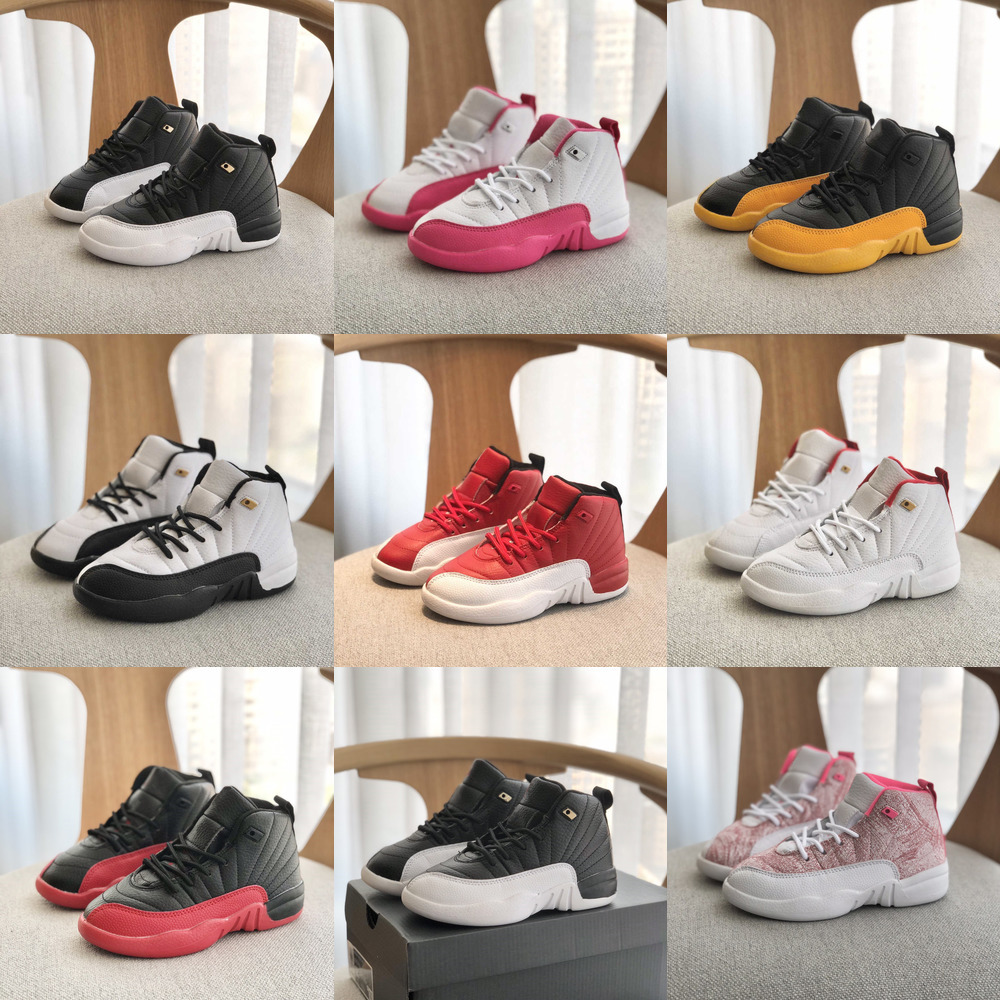 

jumpman 12 12s kids youth basketball shoes Stealth Playoffs Royalty Taxi University Gold Girls boys sports sneakers jorden baby toddler students running shoes, Aj12tx8082
