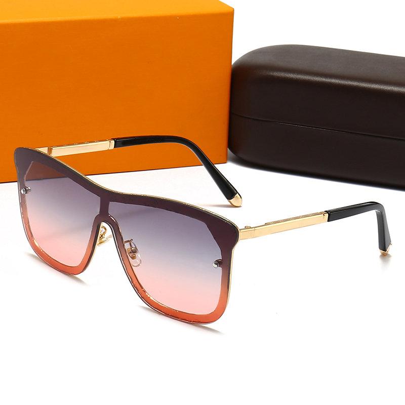 Lunettes de soleil de créateurs roses Femmes 0730 Métal imprimé à la tendance OVAL EYOEAR COLO CLASSIC CLASSIC Square Wayfarer Men Fashion Anti U
