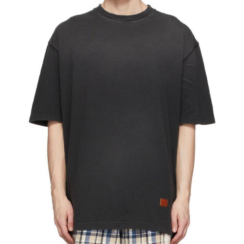 Men and Women T Shirt Printed Acne Studios Square Expression Short-sleeved T-shirt Cotton Round Neck Loose Tee