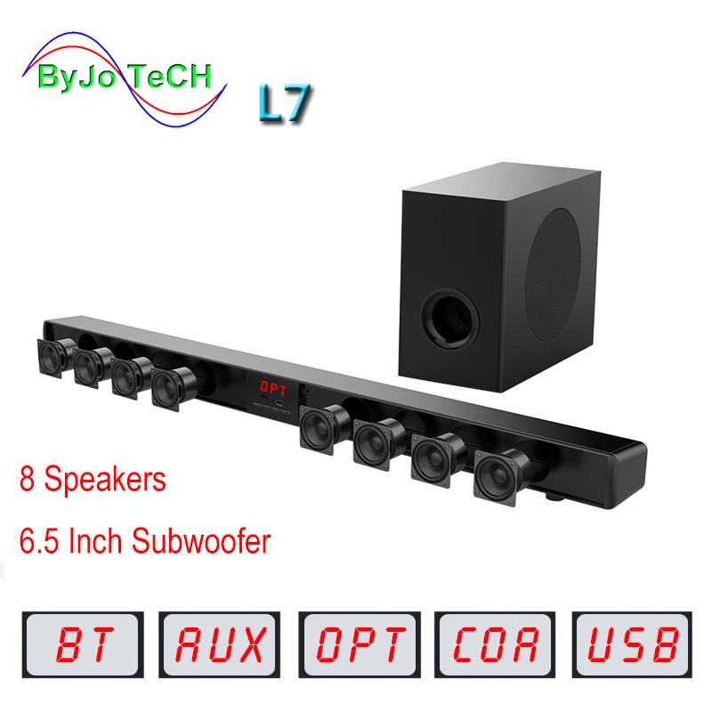 

Soundbar Amoi L7 Wall Speaker Stereo Tv Sound Bar Home Theater Subwoofer Bluetooth 3D Surround 8 Horn Integrate HIFI BASS