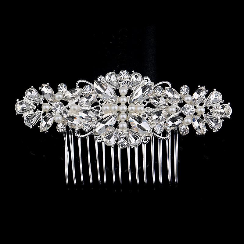 

Hair Clips & Barrettes Handmade Pearl Crystal Combs For Women Wedding Prom Jewelry Charm Floral Pins Bridal AccessoriesHair