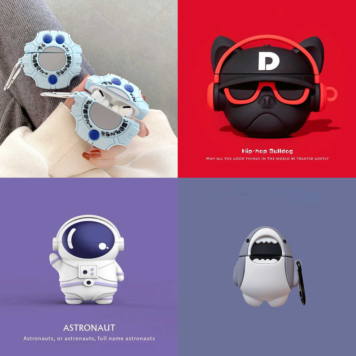 3D Cute Cartoon Digimon Monster Digivice Headphone Cases For Apple Airpods Pro 3 Soft Silicone Earphone Protection Cover Case
