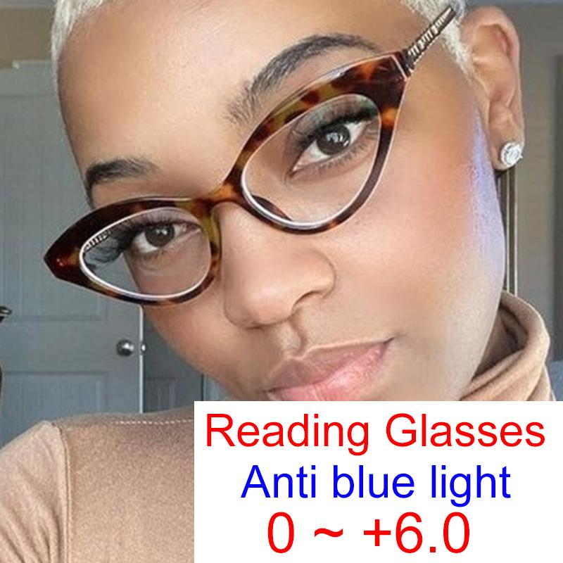 

Sunglasses Classic Prescription Reading Glasses Women Retro Small Frame Cat Eye Anti Blue Light Points Plus 2.25 3Sunglasses SunglassesSungl