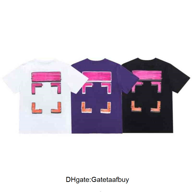 

Offs Fashion Designers Brand Luxury Mens t Shirts High-quality T-shirt Cotton Loose Arrow Badge Original Bags Women Tops Tees Casual Sport H6FX, 13