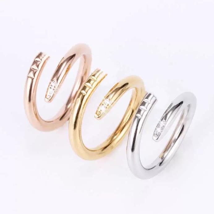 

2022 Rings love ring men and women rose gold jewelry for lovers couple rings gift size 5-11 high spin