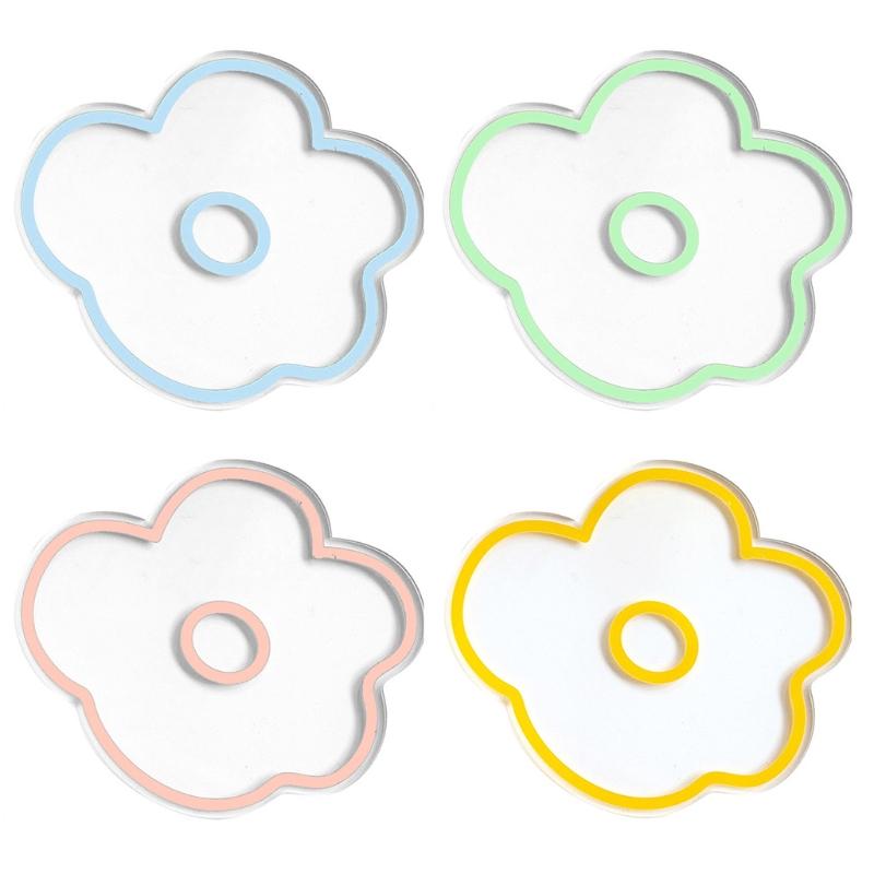

Mats & Pads 6 Pcs/Set Acrylic Flower Coasters Tea Cup Drinks Holder Heat Insulation Mat