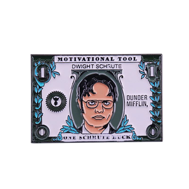 

The Office - One Schrute Buck Enamel Pin Employee's Ultimate Motivational Tool Gift, As picture
