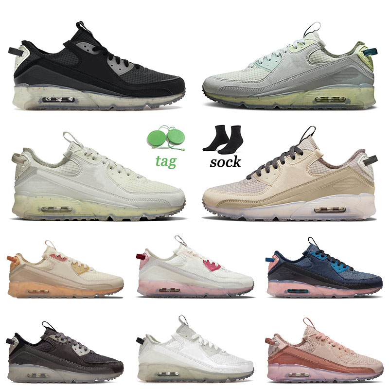 

Top Cushion 90 90s Terrascape Running Shoes Black Lime Ice Light Bone Rattan Thunder Grey for Men Women Obsidian Sail Sea Glass Outdoor Sneakers Trainers Size 11, B11 grey haze dark teal green seafoam 40