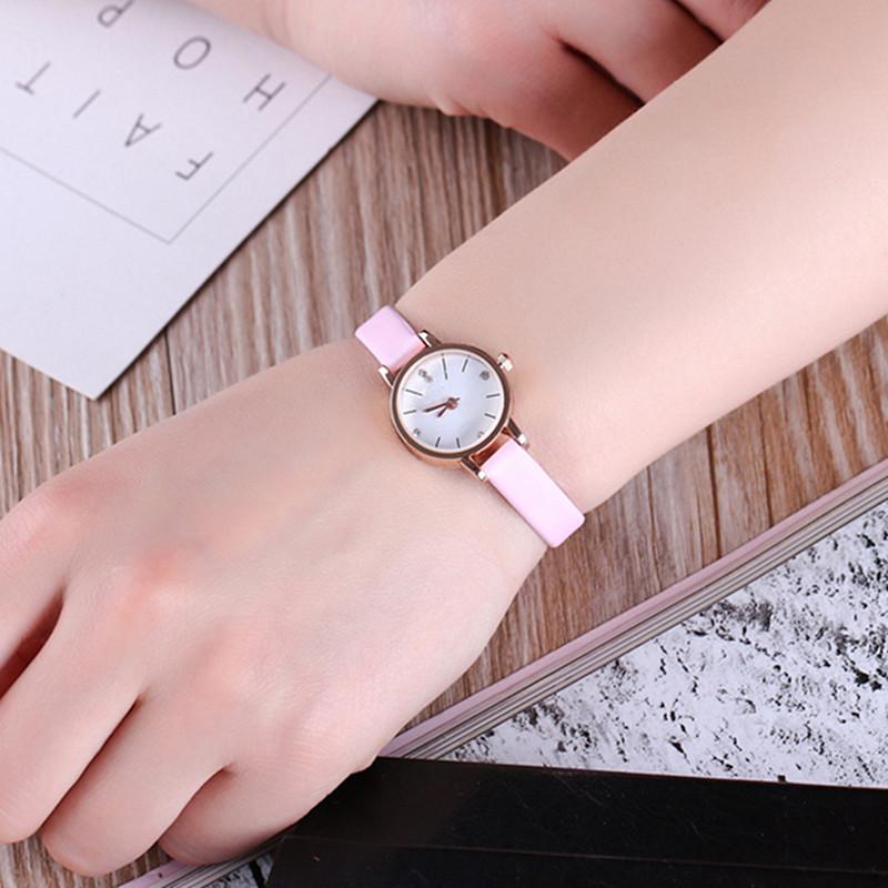 

Wristwatches Minimalist Fashion Woman Fine Strap Watch Travel Souvenir Birthday Gifts Student Wrist Ladies Bracelet ClockWristwatches, White