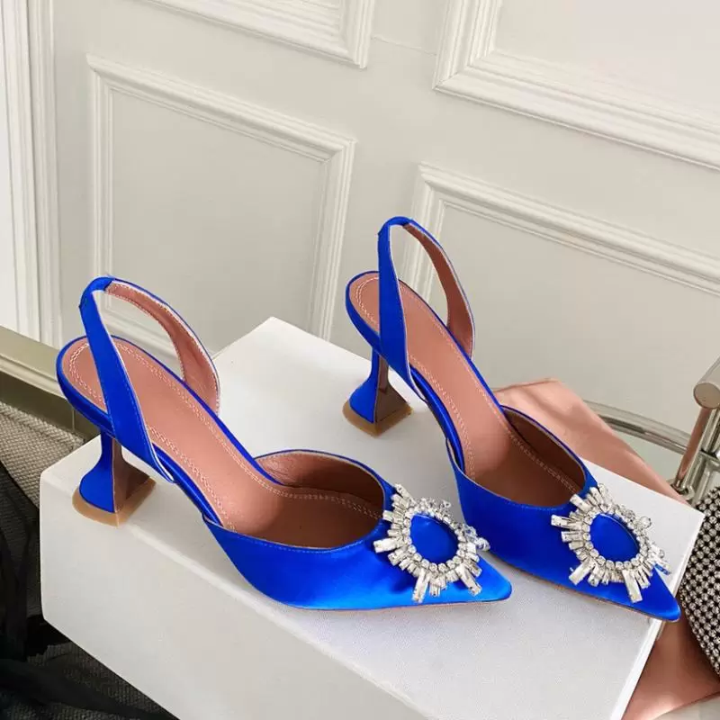 

AMINA MUADDI Begum Crystal-Embellished Luxurys women stain sandal Designers spool heel sandals for shoes Evening buckle navy factory sho zPz, Fuchsia