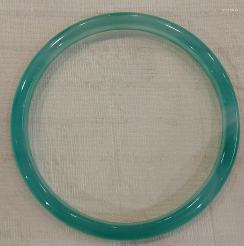 

Bangle 1pcs Natural 54-55mm Chinese Green Hand Carved Jade Jadeite Bracelet Trum22