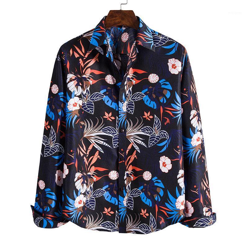 

Men's Casual Shirts Autumn Printed Long-sleeved -XXXL