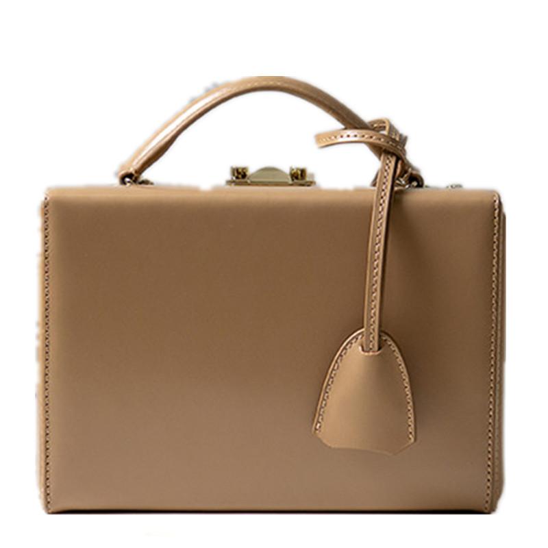 

Evening Bags Vintaga Genuine Leather Women Handbag Shoulder Bag Fashion Box Style Buckles Crossbody Messenger Ladies Purses 2022 PouchEvenin