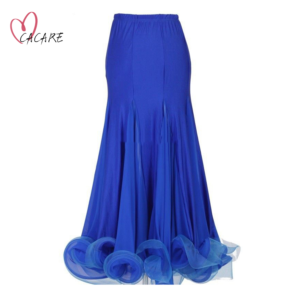 CACARE Ballroom Dance Skirts for Dress Stage Wear Elegant Women Dancing Skirt with Fish Bone Big Hem Flamenco Skirts 7 Colors D0530-image-163713802