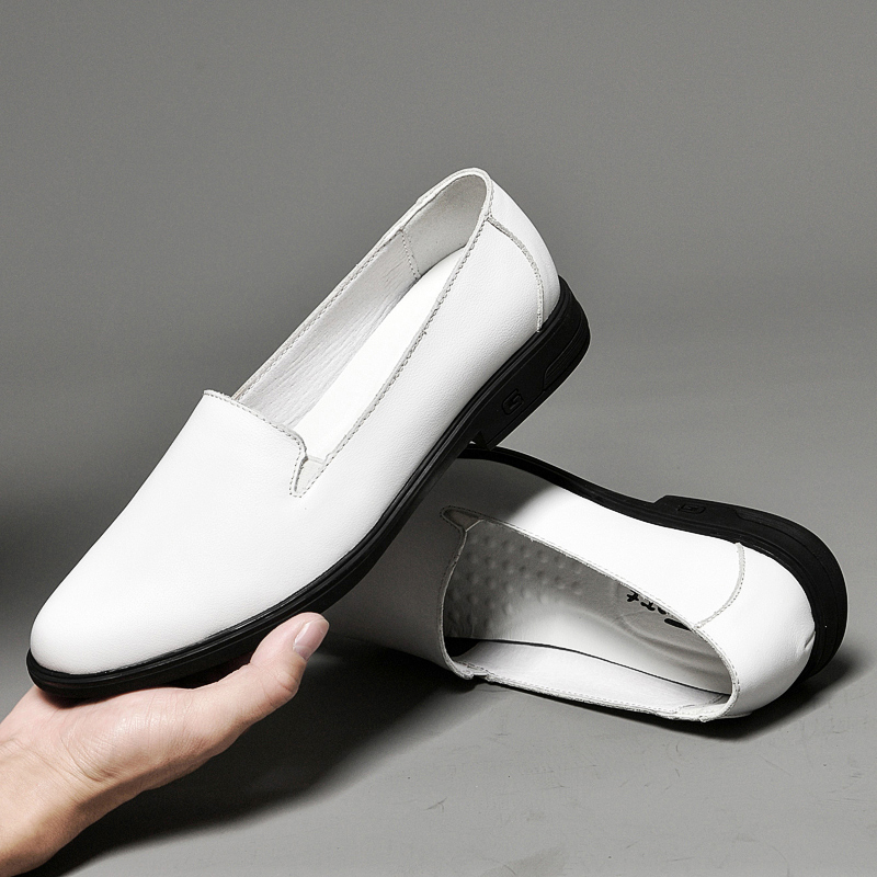 

Leather Men Loafer Shoes Fashion Male Casual Shoes Man Party Wedding Footwear Big Size -47 Lightweight Soft Low Top Moccasins, Black