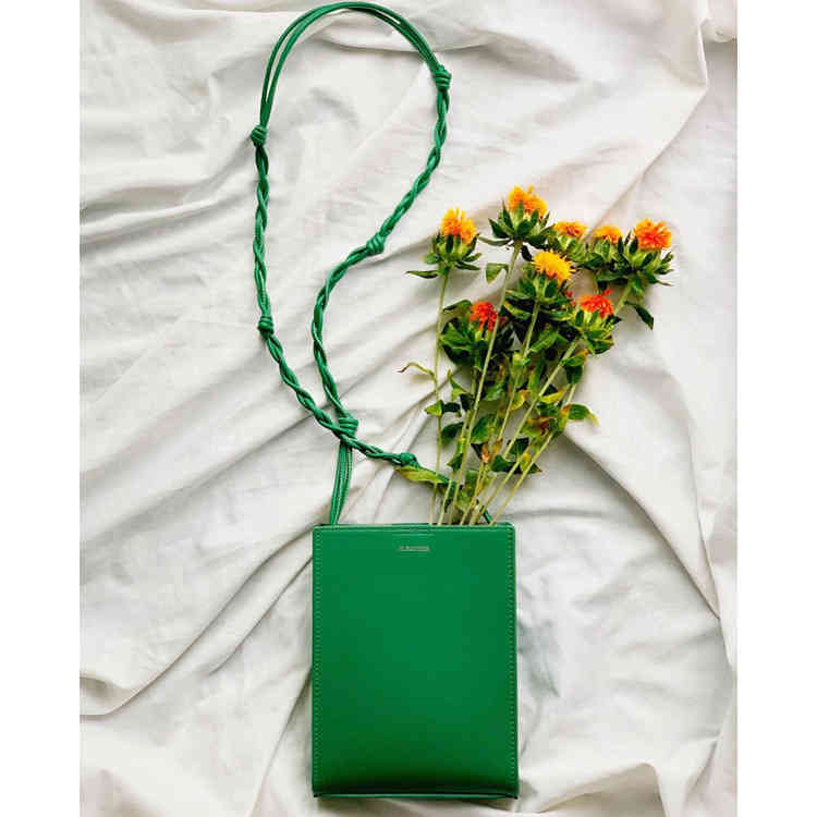 Correct Version Jil Shoulder Bag Sander Woven Rope Cow Leather Mona Same Type Messenger Tangle Small Women's Ins