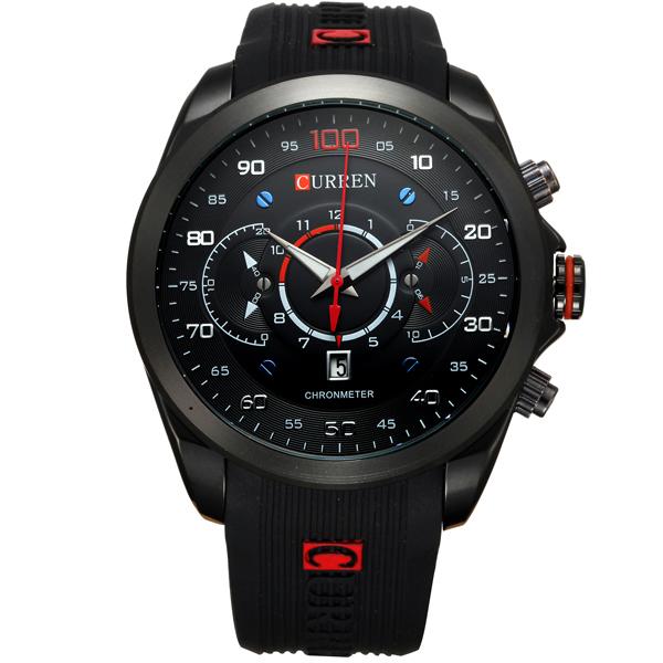 

Wristwatches Curren 2022 Fashion Military Watches Brand Design Army Calendar Men Clock Rubber Sport Luxury Wrist Watch Relogio Masculino, Black black