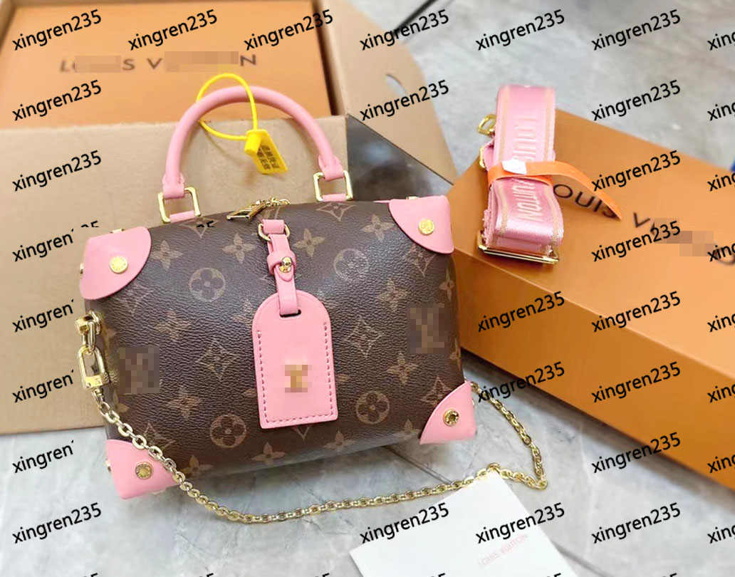 

Designer luxury Petite Malle Souple Alma Bridge bag Handbag clutch Fashion women shoulder messenger crossbody Saddle bags, Brown