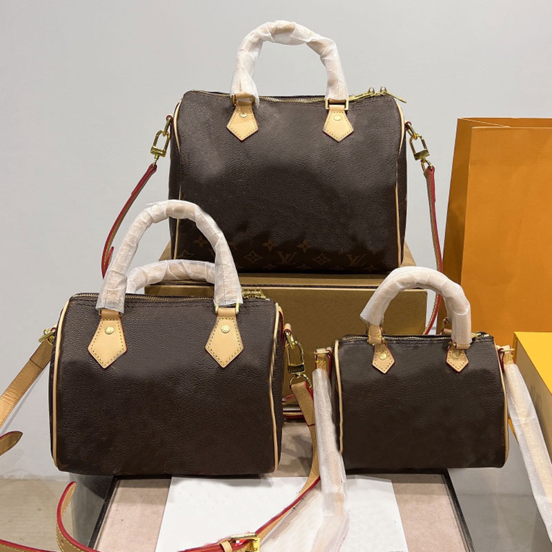 

Evening Bags Women Crossbody Bags Shoulder Handbag Purse Pillow Boston Bag denim bag Speedy 25 Sac High quality M41109 Fashion letters Removable strap super soft, Brown