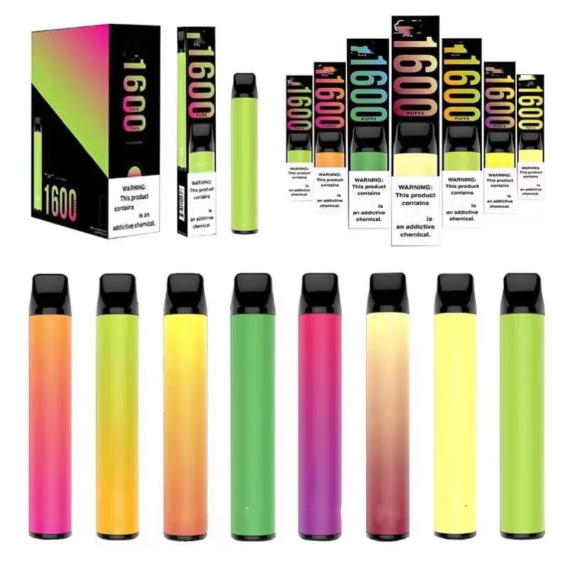 

Puff 1600 Puffs Disposable Vape Pod E Cigarette VaporDevice 650 1000 mAh Battery Kit Prefilled Cartidge e Cigs big smoking vaporizer buy bulk in stock