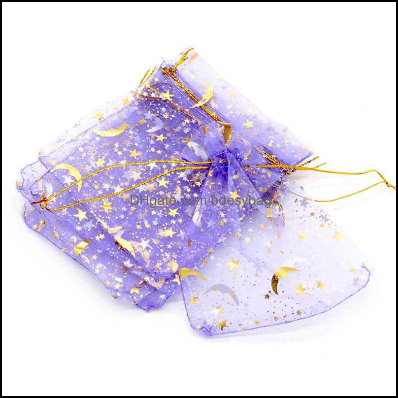 

Jewelry Pouches Bags 7X9Cm/9X12Cm 1000Pcs/Lot Pick 11 Colors Organza Christmas Candy Packaging Dstring Pouch Bdesybag Dhdoj